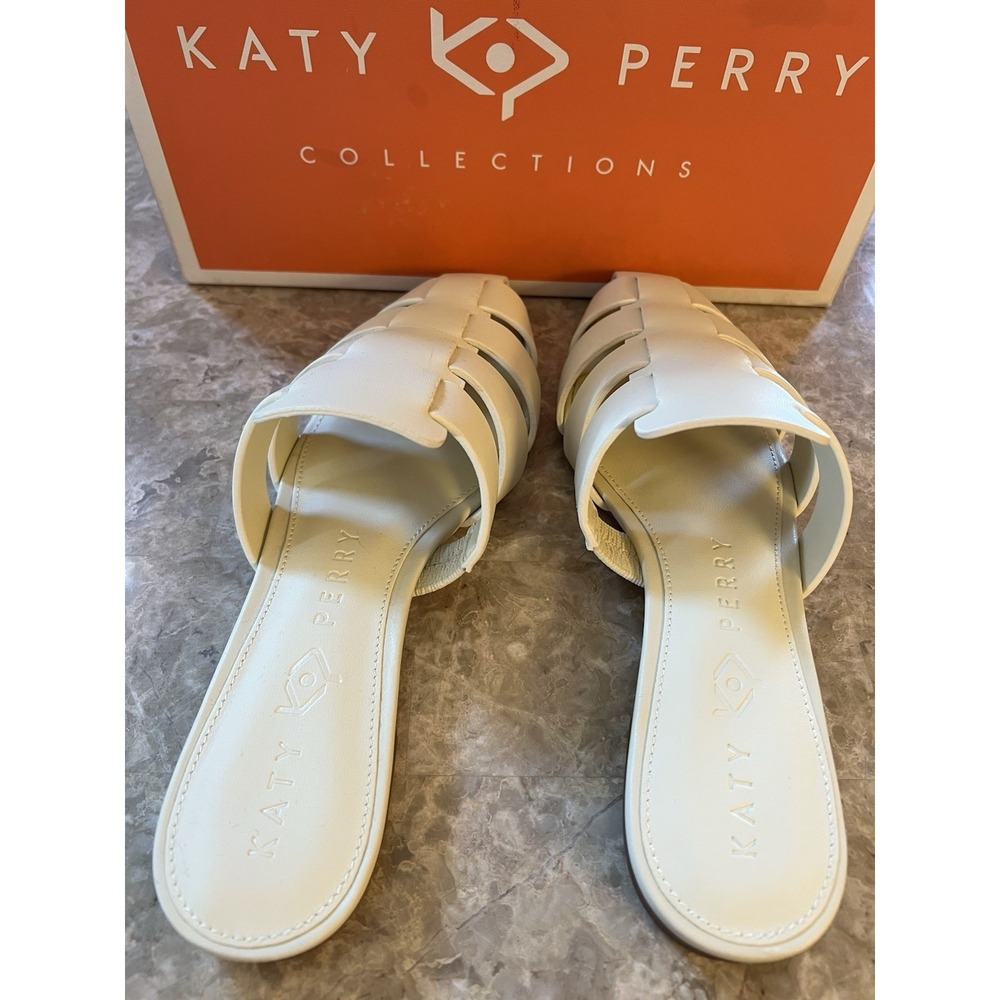 Katy Perry Fisherman Mule Chalk Size 8.5 Women's Slides Sandals Shoes Summer NEW - Picture 2 of 7